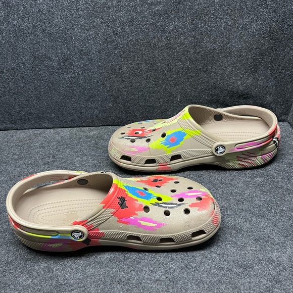 CROCS Ikat Classic Clogs mushroom brown multicolor  M-10 W-12 - Picture 6 of 9